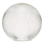 Accessories Easy Fit Ribbed Round Glass Shade