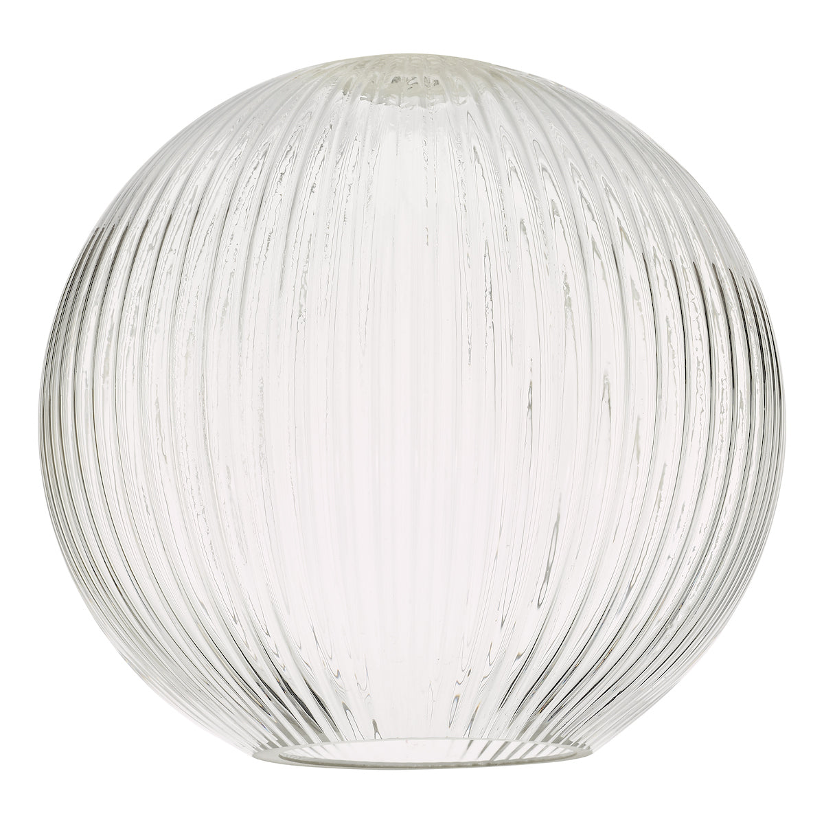 Accessories Easy Fit Ribbed Round Glass Shade