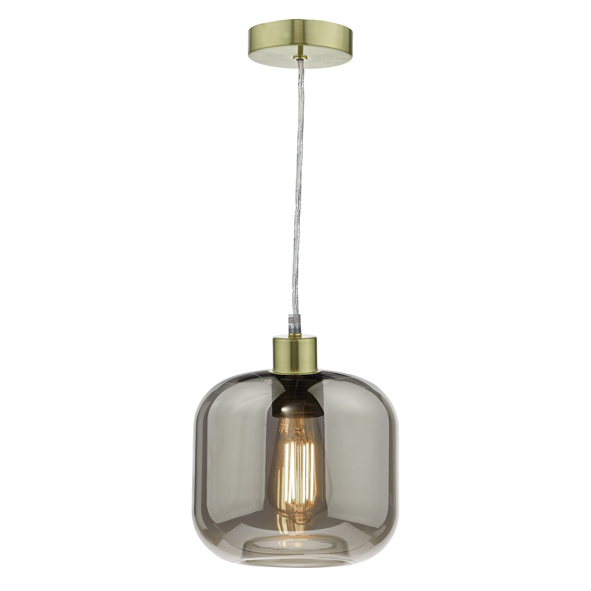 Aiden Easy Fit Pendant Smoked Glass 1