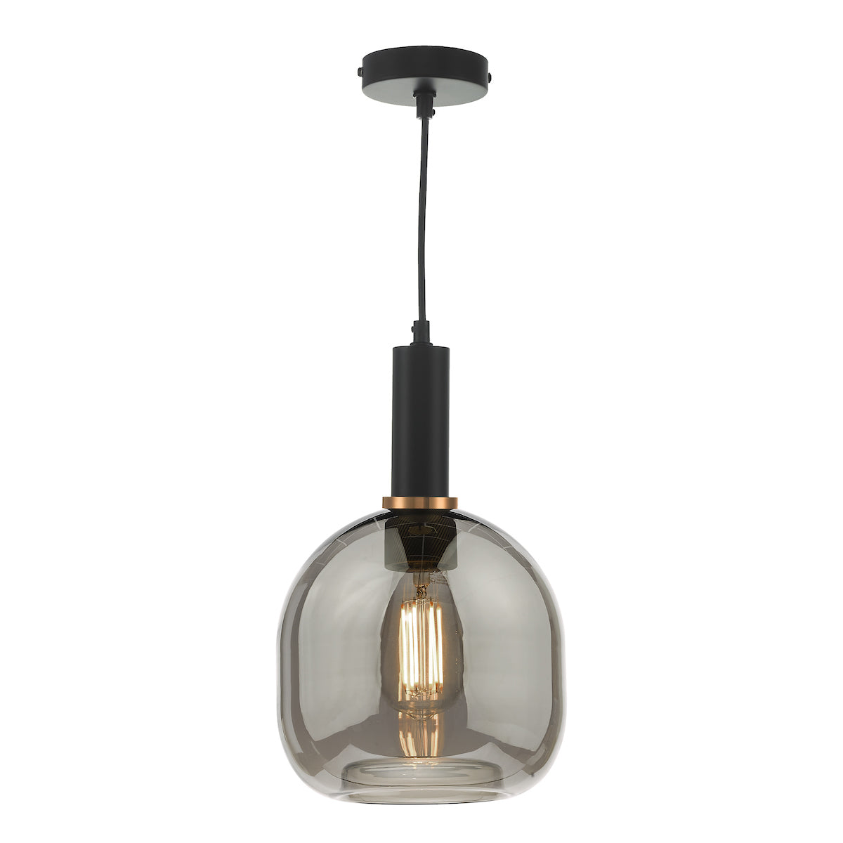 Aiden Easy Fit Pendant Smoked Glass 2