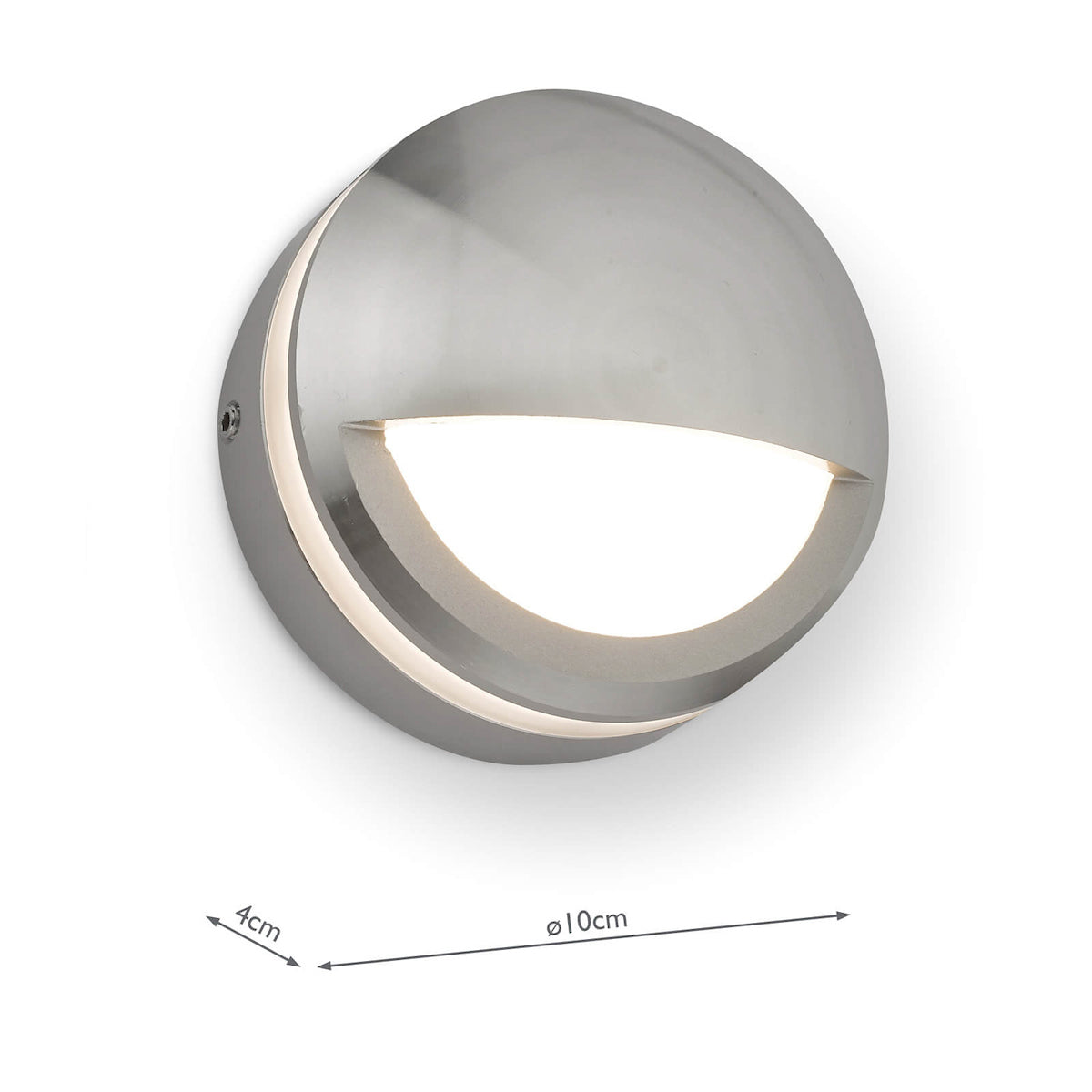Akos Round Eyelid Outdoor Wall Light Aluminium IP65 LED