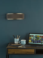 Alvaro Wall Light Antique Bronze With Brown Shade