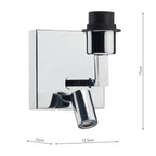 Anvil Wall Bracket Polished Chrome LED Bracket Only