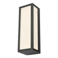 Arham Outdoor Wall Light Matt Grey Frosted Glass IP65 LED