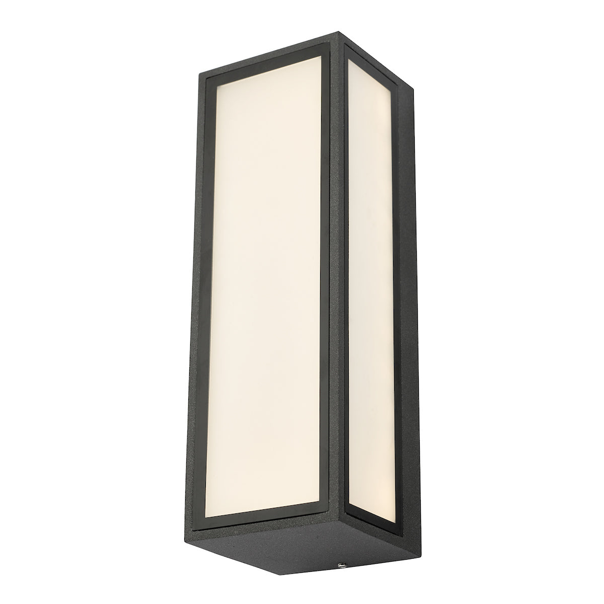 Arham Outdoor Wall Light Matt Grey Frosted Glass IP65 LED