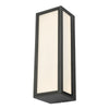 Arham Outdoor Wall Light Matt Grey Frosted Glass IP65 LED