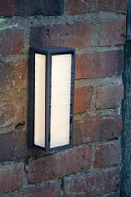 Arham Outdoor Wall Light Matt Grey Frosted Glass IP65 LED