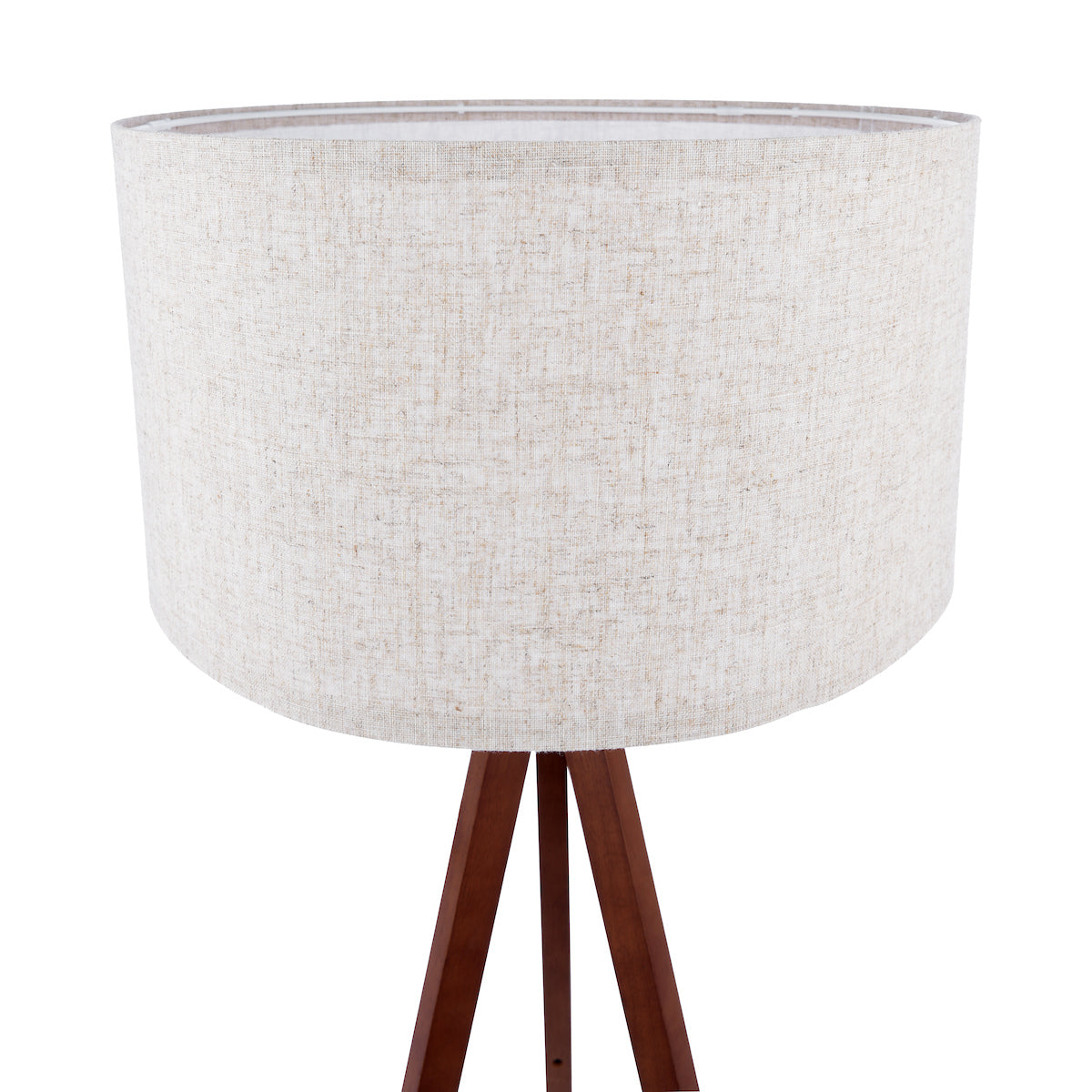 Armitage Tripod Floor Lamp Dark Wood With Shade