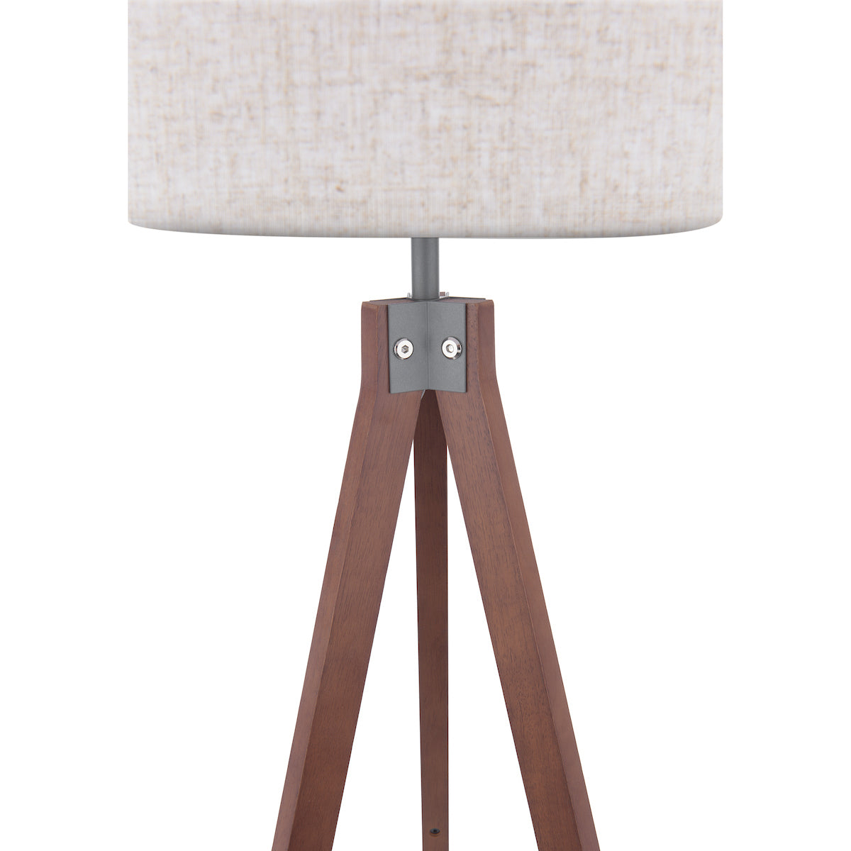 Armitage Tripod Floor Lamp Dark Wood With Shade