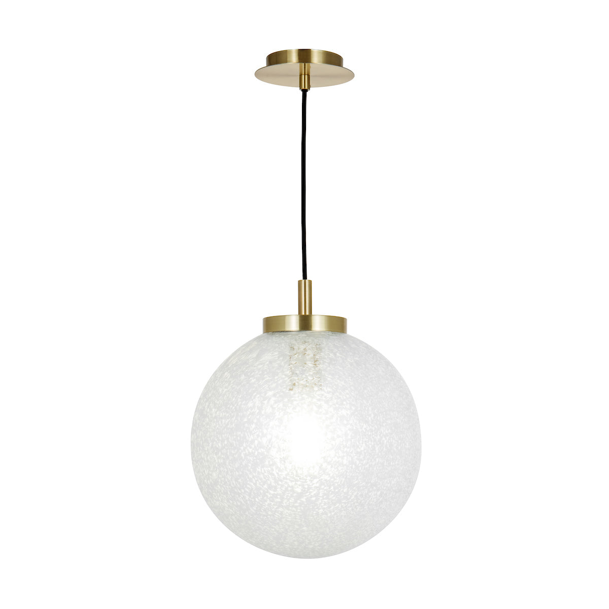 Avari 1 Light Pendant Satin Brass And Clear Frosted Glass