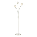 Avari 3 Light Floor Lamps Satin Nickel Frosted Glass