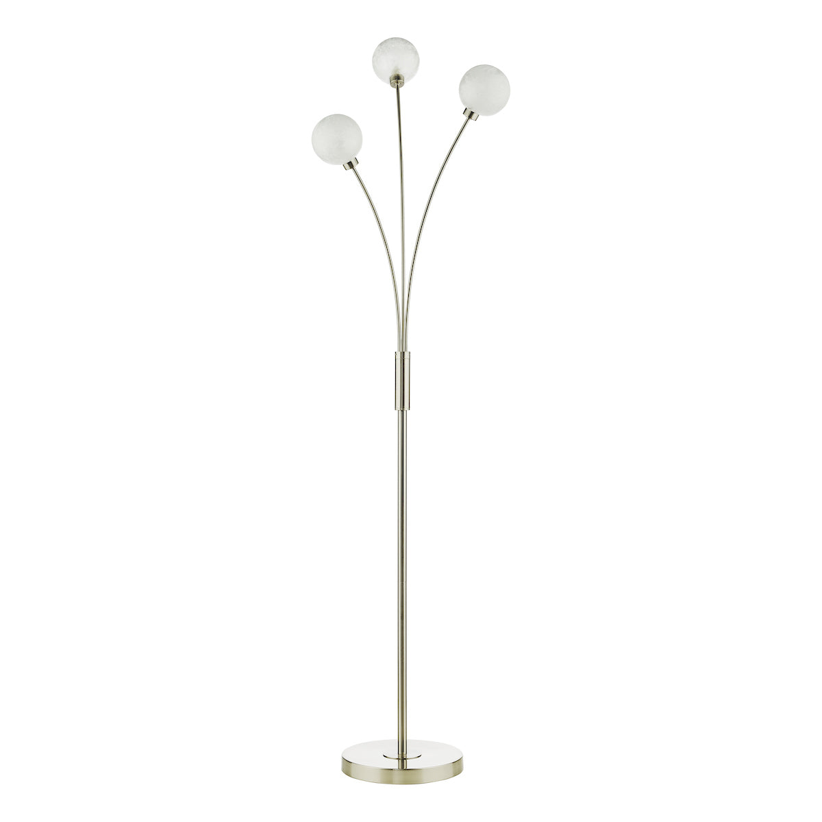 Avari 3 Light Floor Lamps Satin Nickel Frosted Glass