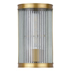Bianka Wall Light Bronze and Ribbed Glass