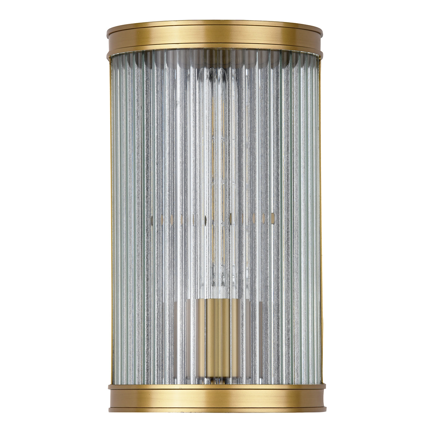 Bianka Wall Light Bronze and Ribbed Glass