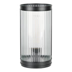 Bianka Table Lamp Matt Black and Ribbed Glass