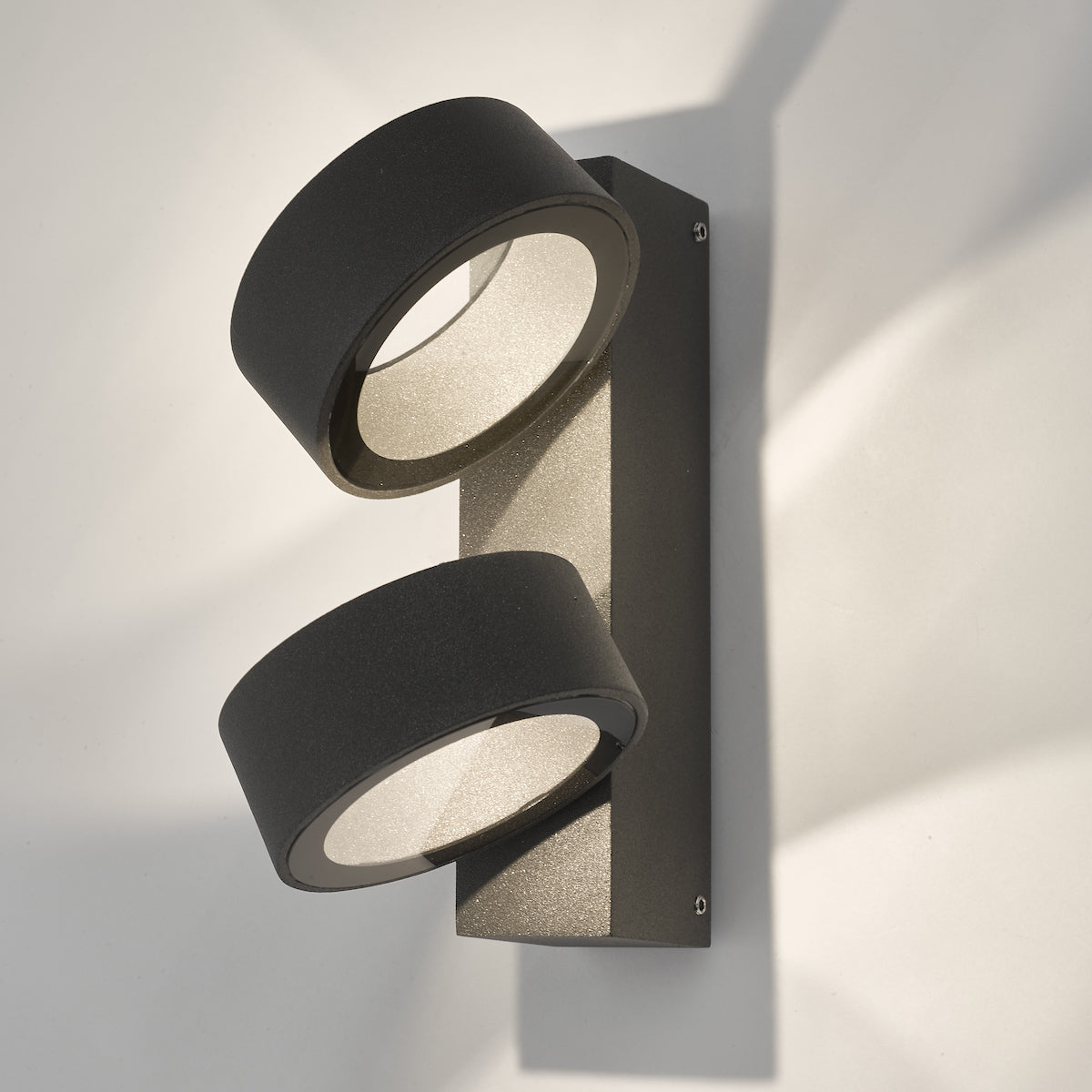 Bohdan Outdoor 2 Light Wall Light Matt Grey IP65 LED