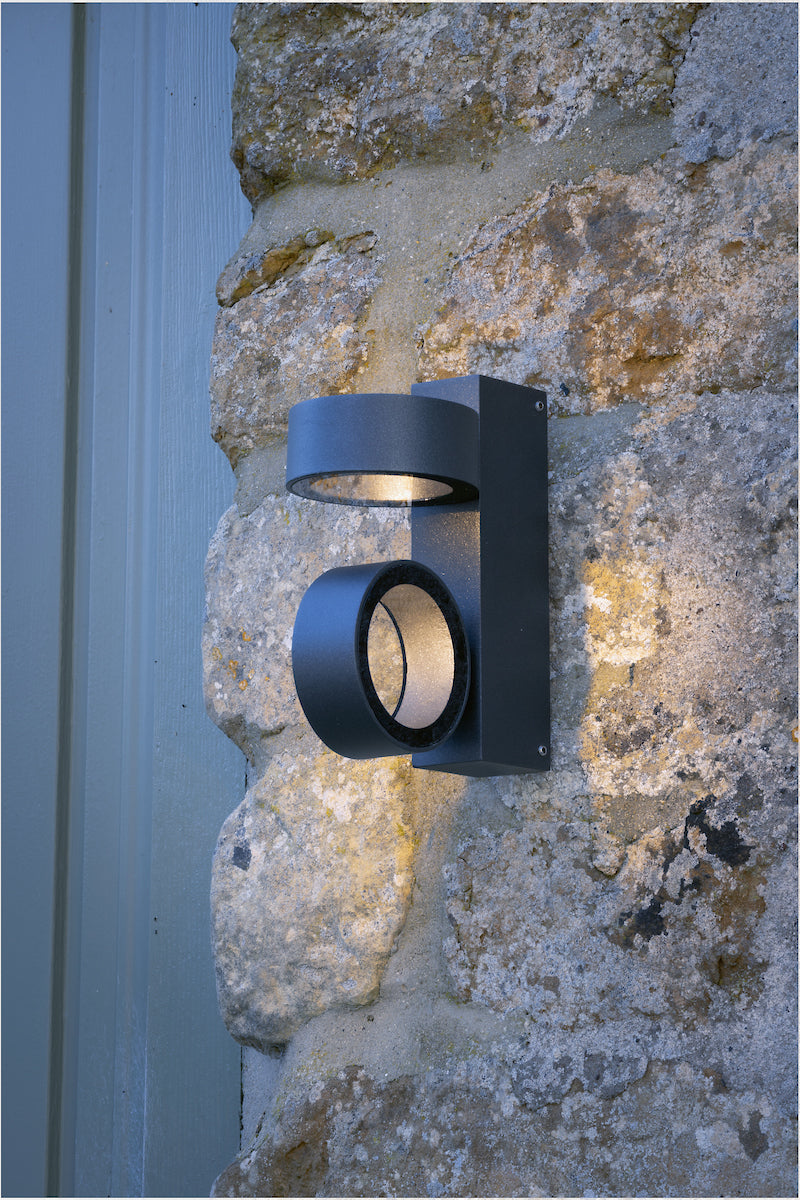 Bohdan Outdoor 2 Light Wall Light Matt Grey IP65 LED