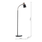 Bond Task Floor Lamp Black Copper