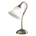 Boston Table Lamps Antique Brass Opaque Glass