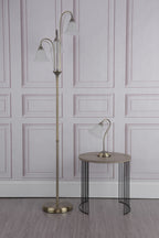 Boston Table Lamps Antique Brass Opaque Glass