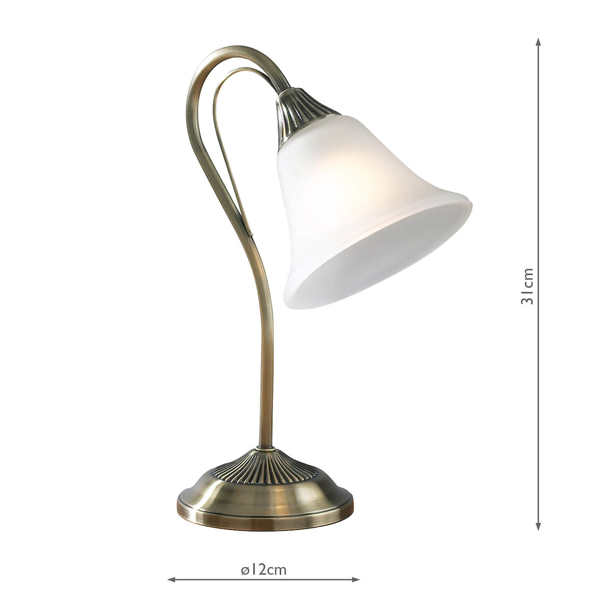 Boston Table Lamps Antique Brass Opaque Glass