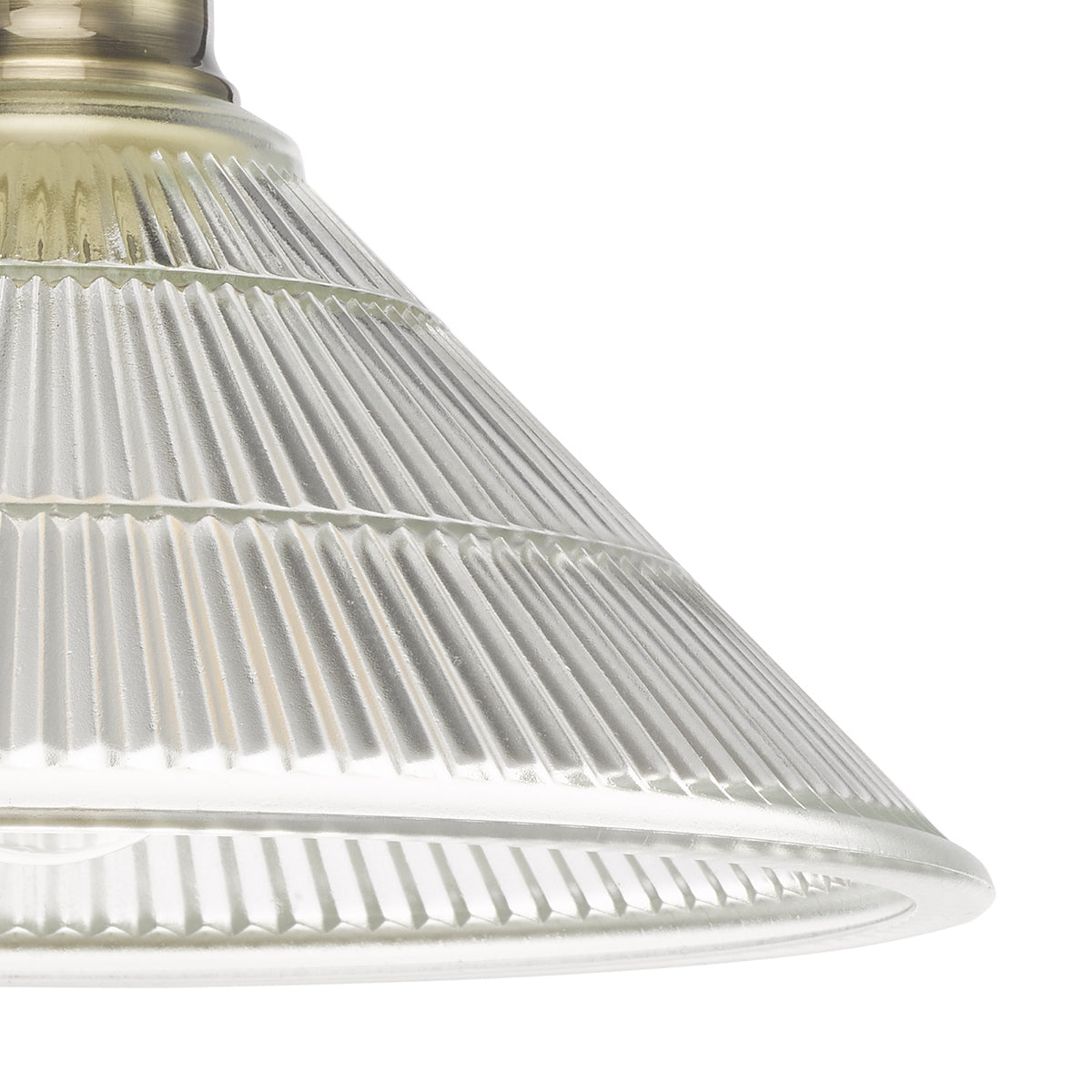 Boyd 1 Light Flush Antique Brass with Glass Shade