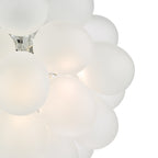 Bubbles 6 Light Pendant Polished Chrome Frosted Glass