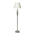 Bybliss Floor Lamp Satin Chrome With Shade