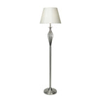 Bybliss Floor Lamp Satin Chrome With Shade