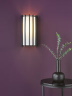 Cagliari Wall Light Matt Black With Ivory Shade
