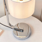 Canning 1-Light Chrome Table Lamp with Dimmer