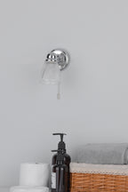 Cedric Bathroom Single Wall Spotlight Polished Chrome Glass IP44