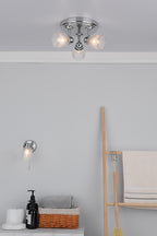 Cedric Bathroom Single Wall Spotlight Polished Chrome Glass IP44