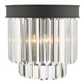 Celeus 2 Light Wall Light Anthracite & Crystal