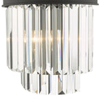 Celeus 2 Light Wall Light Anthracite & Crystal