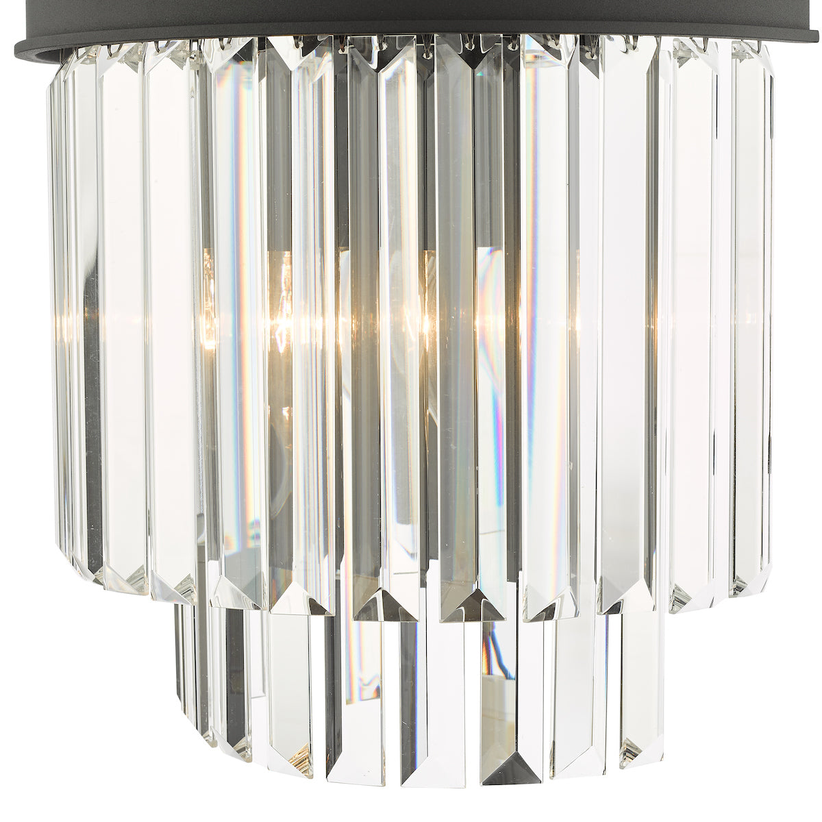 Celeus 2 Light Wall Light Anthracite & Crystal