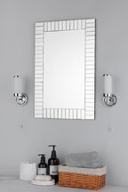 Century Bathroom Wall Light Polished Chrome Opal Glass IP44