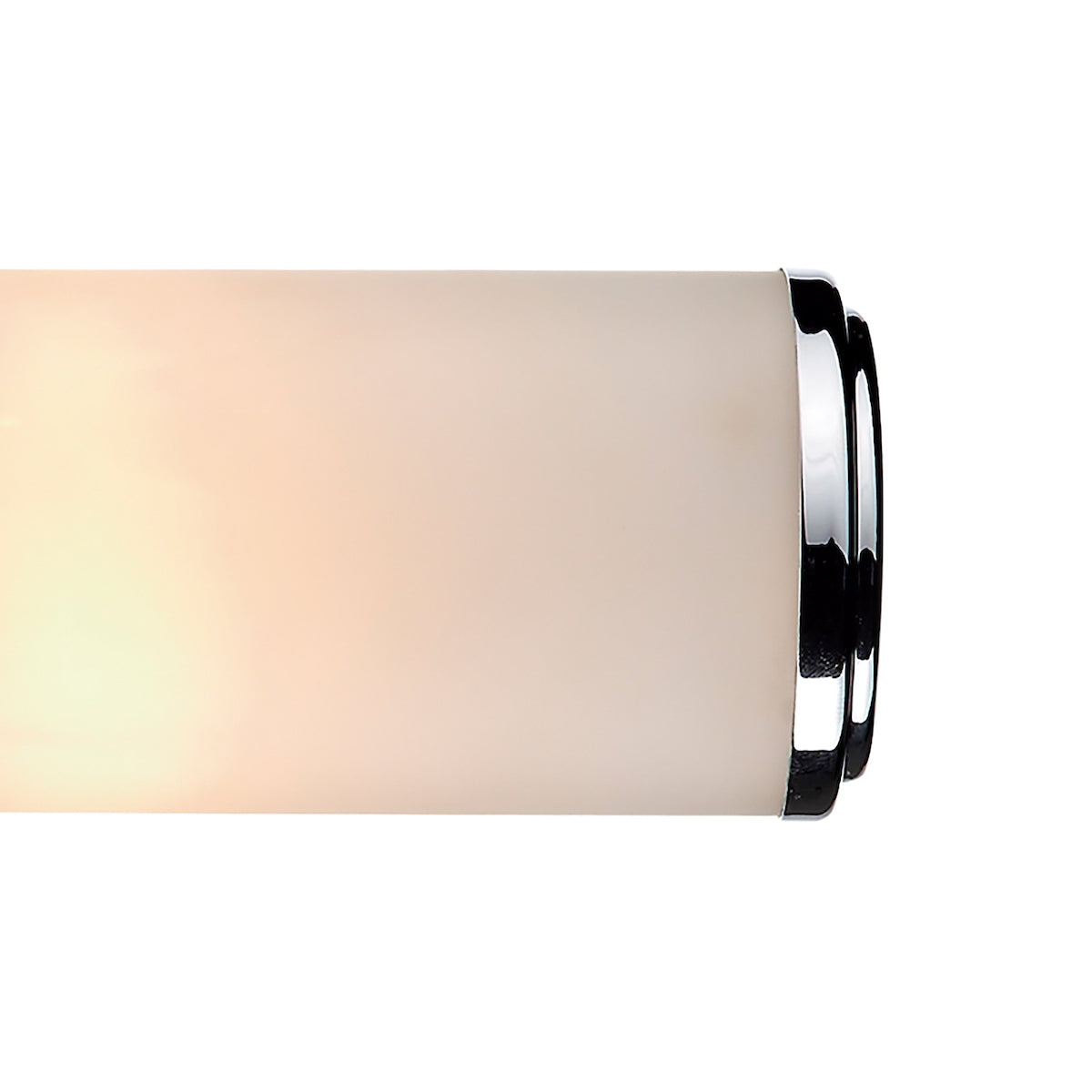 Century Bathroom 2 Light Wall Light Polished Chrome Opal Glass IP44