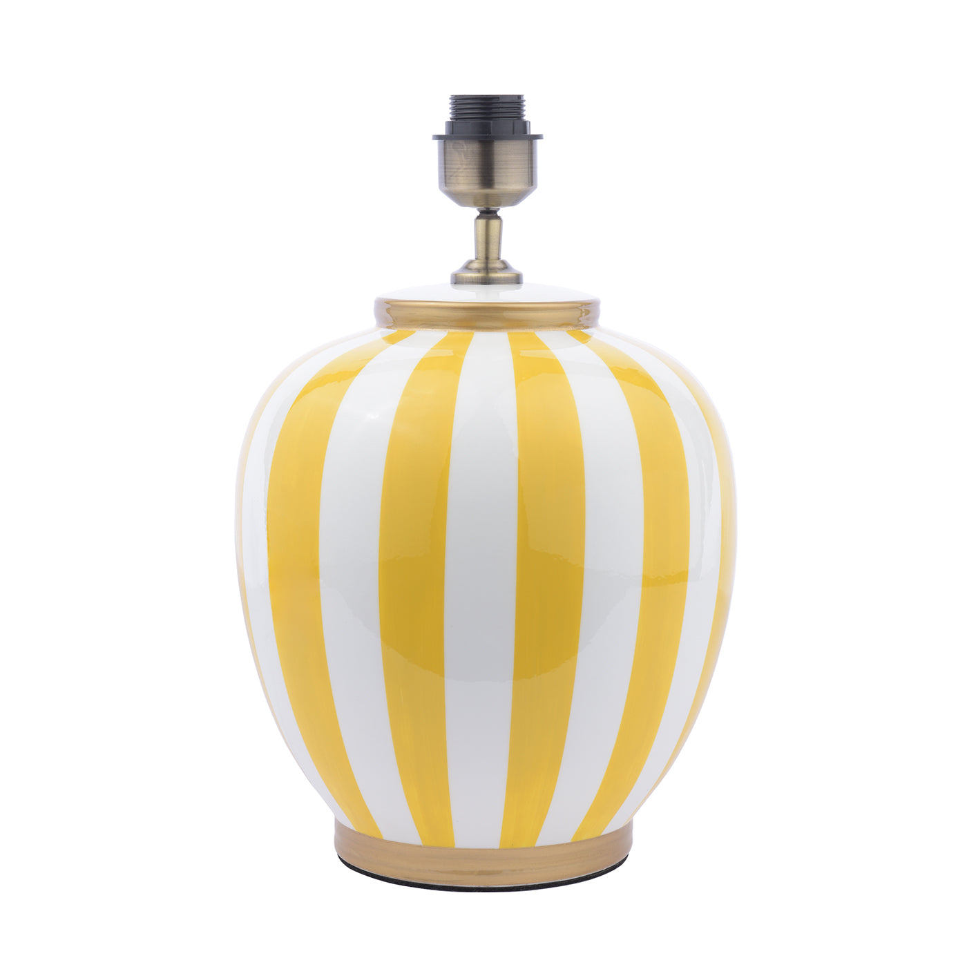 Circus Table Lamp Yellow and White Base Only