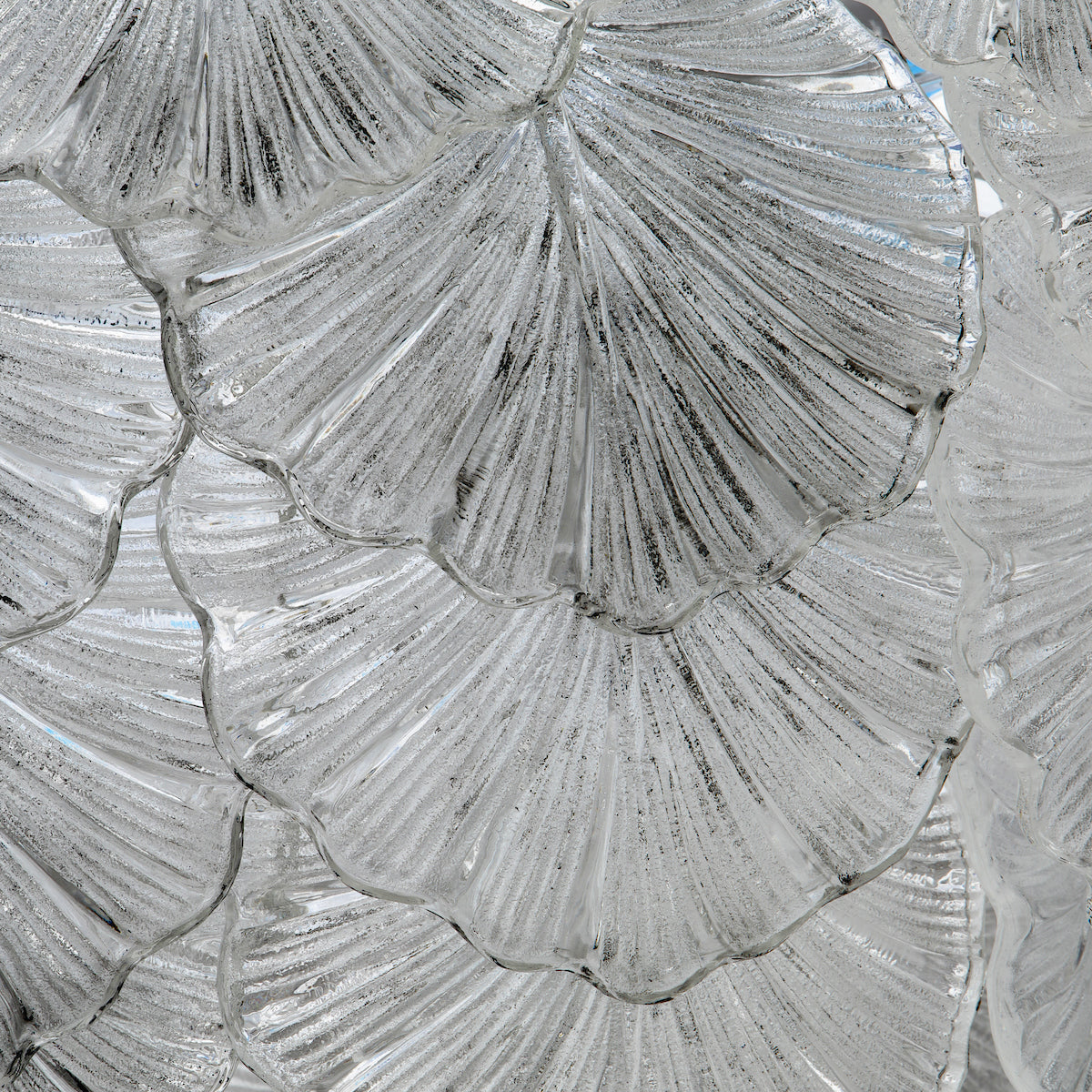 Courtney 10 Light Pendant Textured Glass and Antique Brass