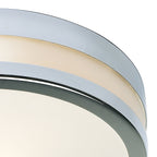 Cyro Large Bathroom Flush Polished Chrome Opal Glass IP44