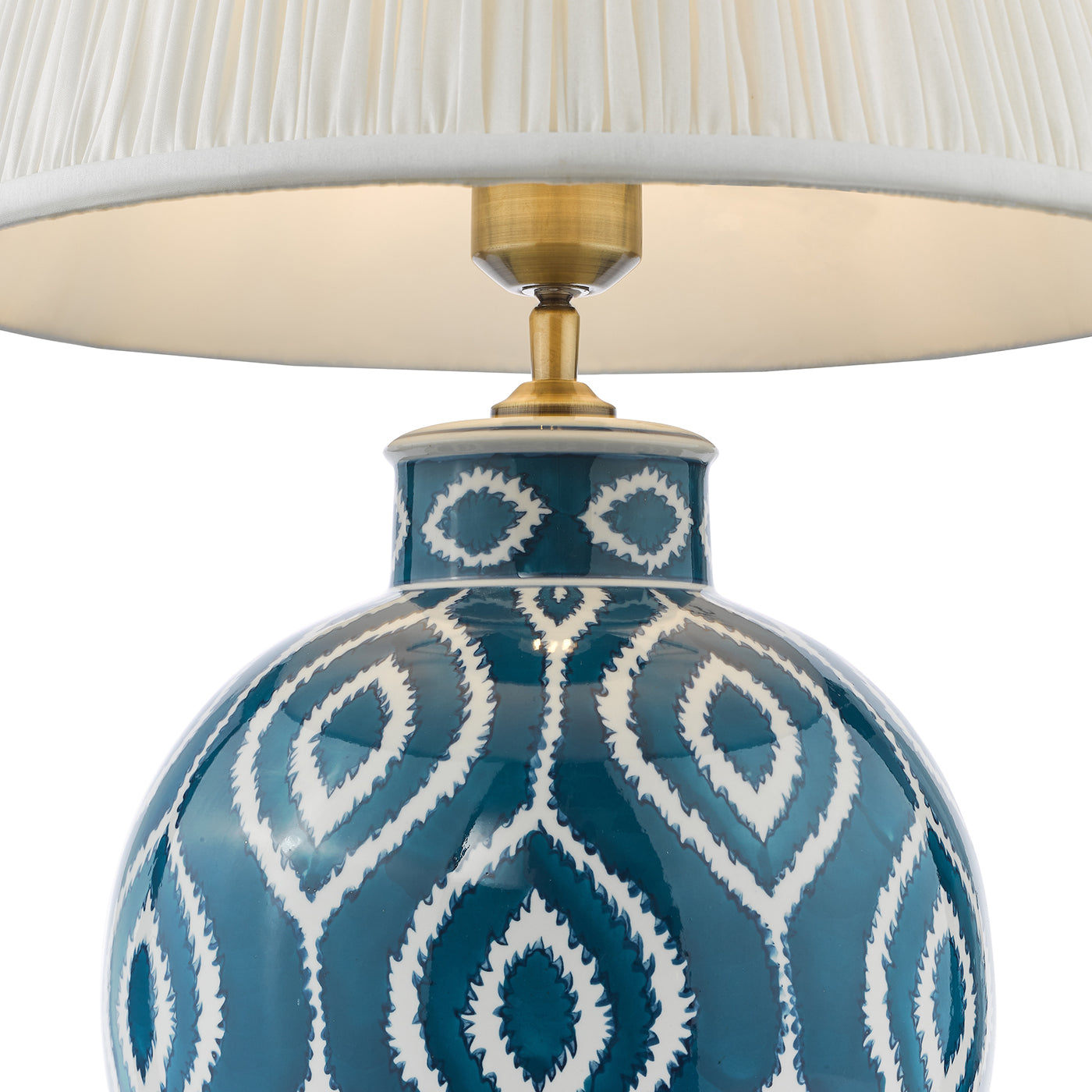 Dakari Table Lamp Blue and Antique Brass Base Only
