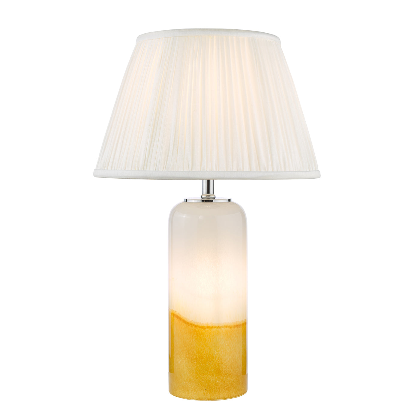 Deandra Table Lamp Yellow and White Art Glass Base Only