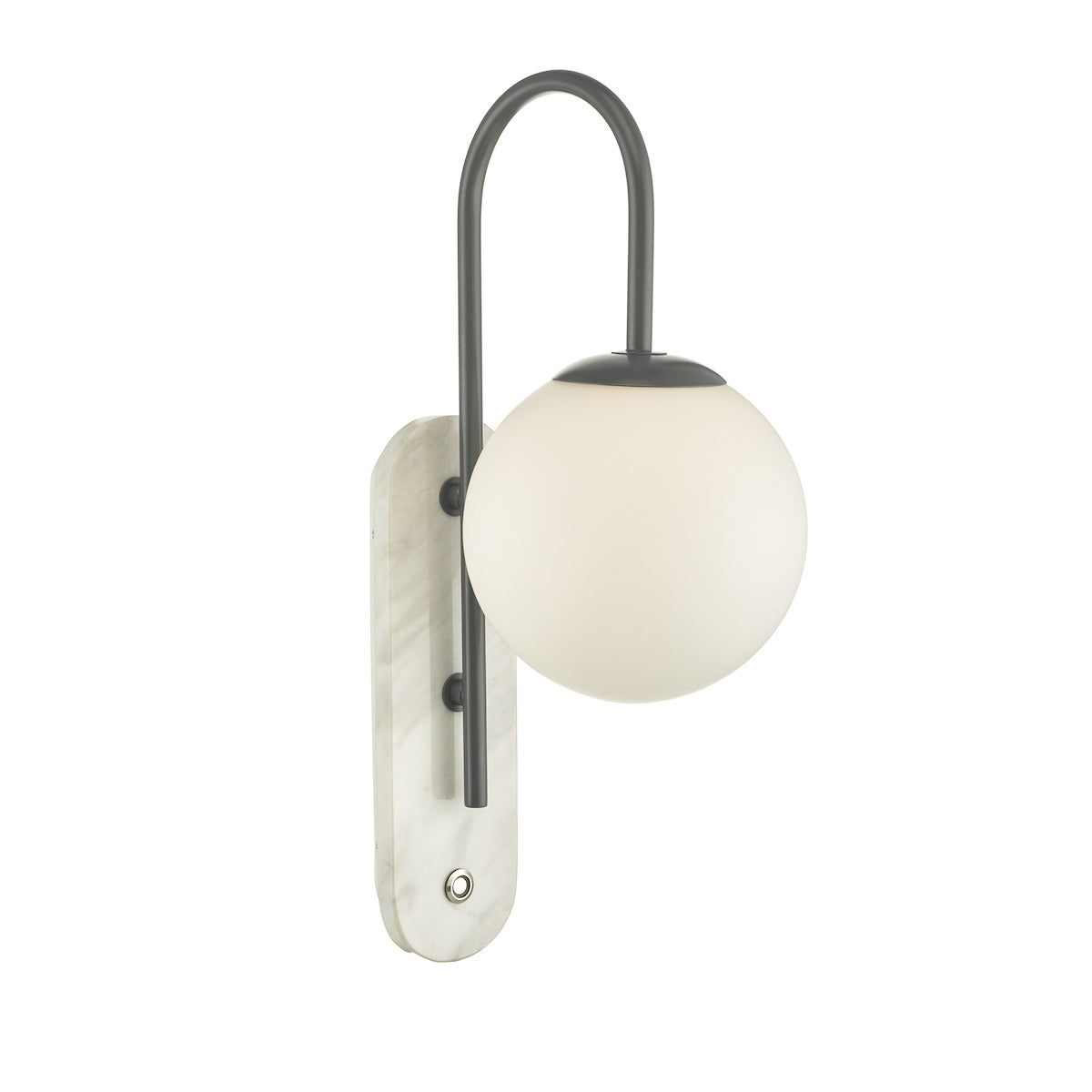 Deuce Bathroom Wall Light Marble Opal Glass IP44