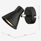 Diza Single Wall Spotlight Matt Black Polished Chrome
