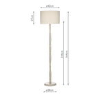 Dunlop Floor Lamp Cream With Shade