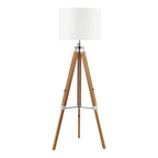Easel Tripod Floor Lamps Light Wood Polished Chrome Base Only