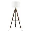 Easel Tripod Floor Lamps Dark Wood Antique Brass Base Only