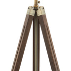 Easel Tripod Floor Lamps Dark Wood Antique Brass Base Only