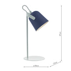 Effie Task Lamp Blue & White